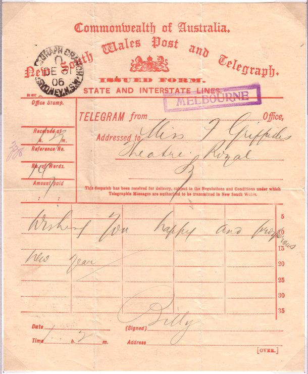 Issued Form, 1906