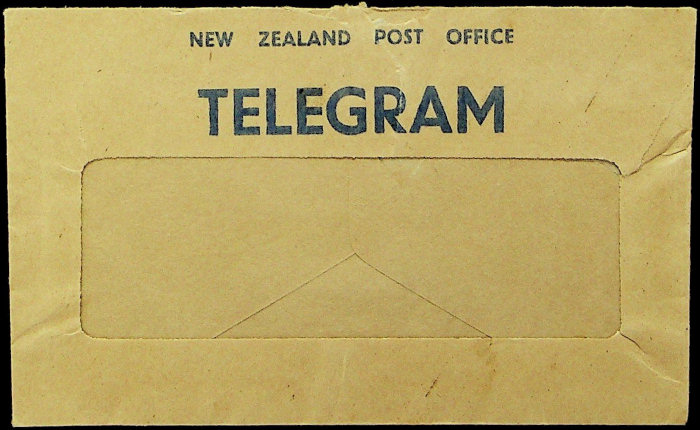 NZ Telegram 1962 - front