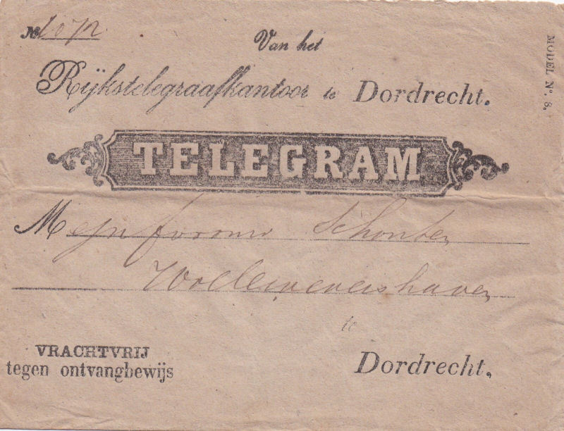 Model 8, envelope front