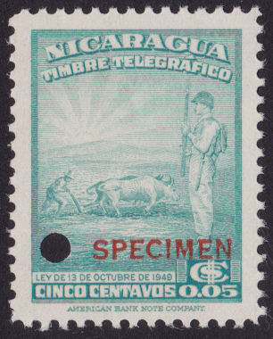 1949 5 cent Specimen