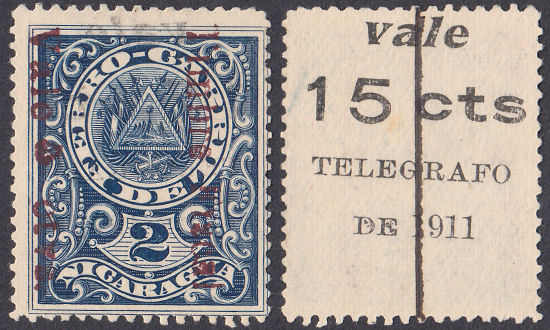 Telegraph stamp returned to Fiscal use