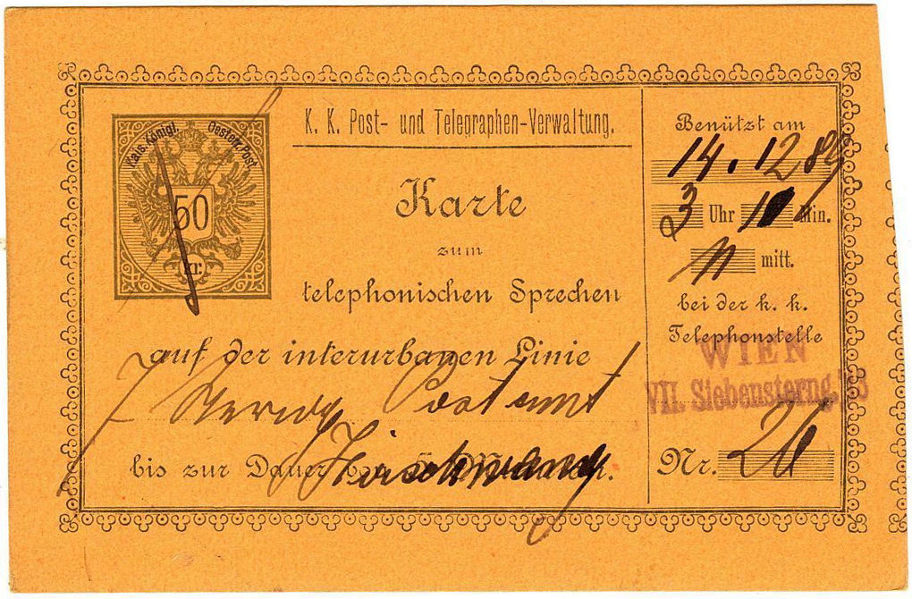 Austrian Telephone card 50k