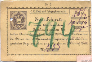 Austrian Telephone card 1fl