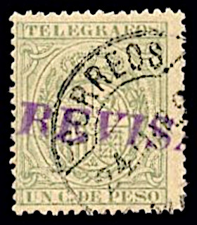 1890 Revisado Handstamp
