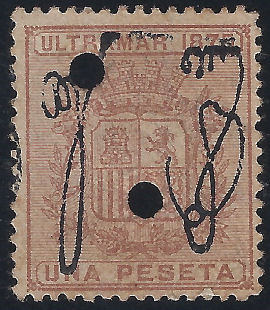 1875 1p Ultramar overprint - c