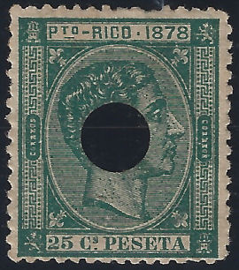 1878 25c punched