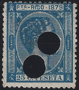 1879 25c punched