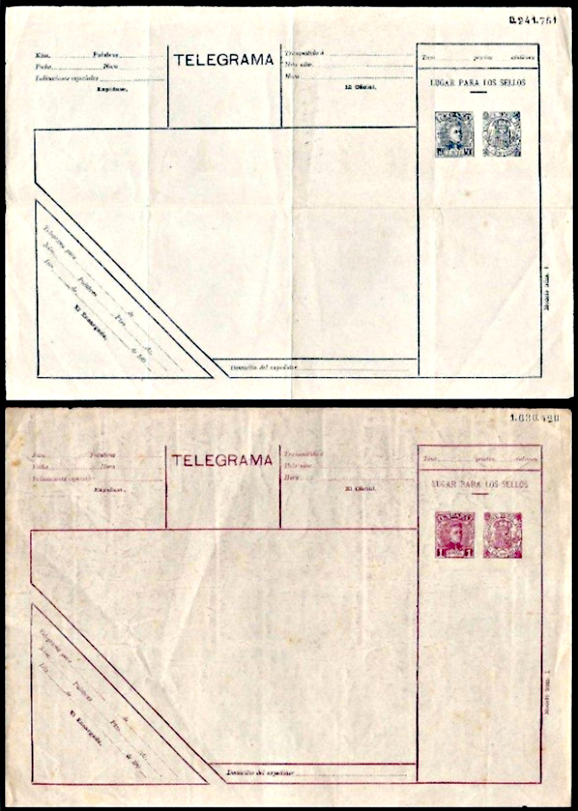 Spain unused forms