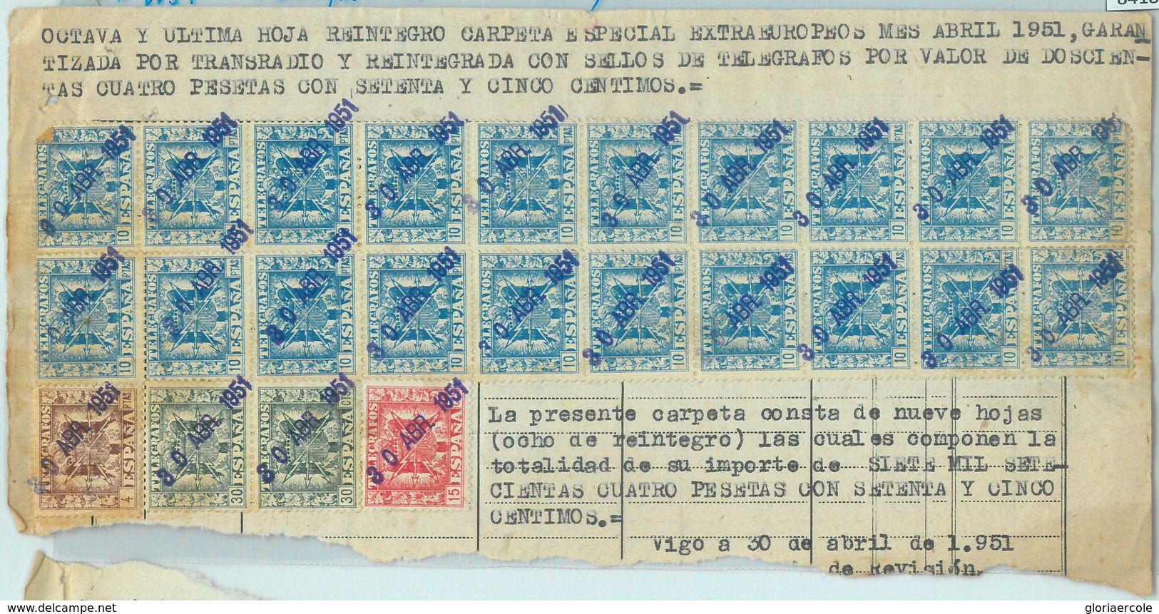 30-April-1951 payment - front