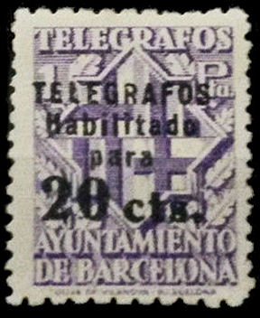 Telegraph Surcharge stamp