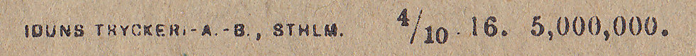 Sweden Telegram used 19 September 1919 - detail 2