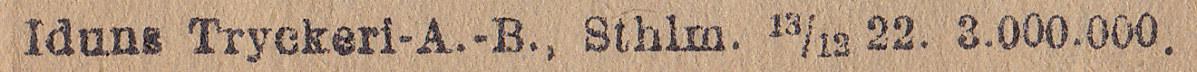 Sweden Telegram used 25 July 192? - detail 2