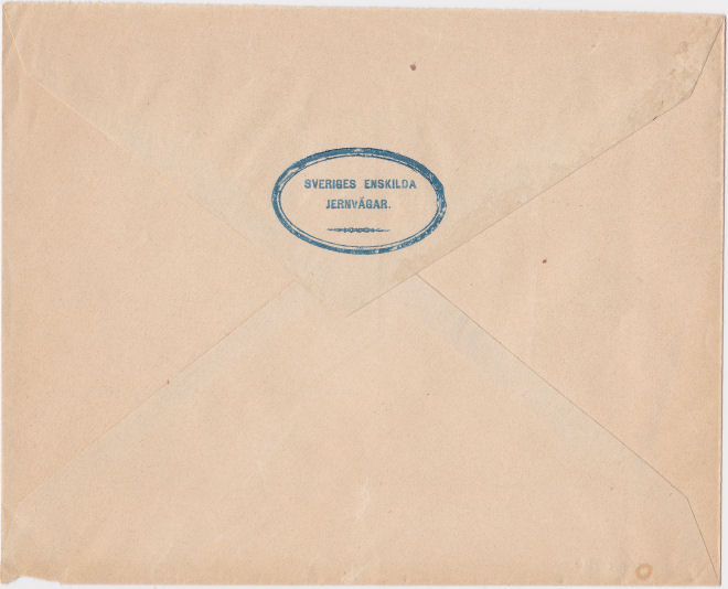 Sweden envelope marked 9.11.1944 - back