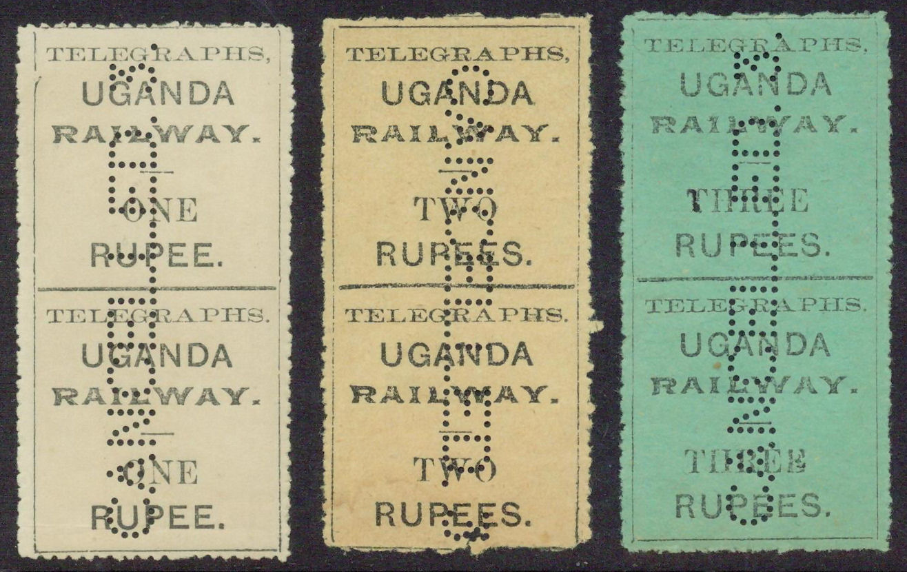 Uganda Railway 1, 2 and 3 Rupee.