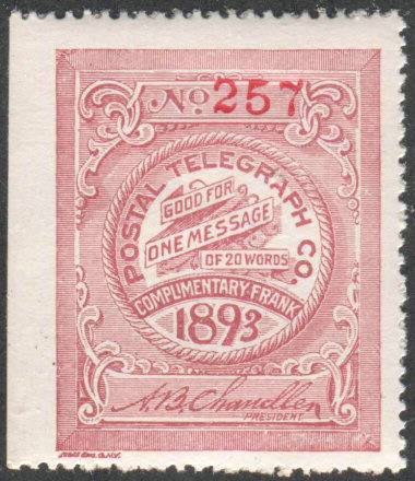 USA Postal Tel-Cable 1893 Frank, H13 - 257