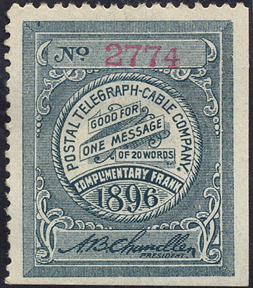 USA Postal Tel-Cable 1896 -2774