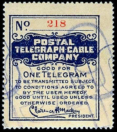 USA Postal Tel-Cable 1919 overprint