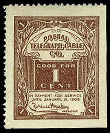 USA Postal Tel-Cable 1907 1c