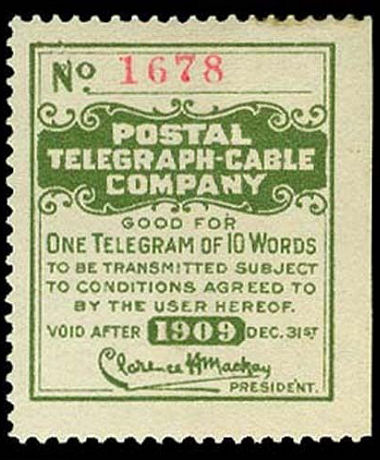 USA Postal Tel-Cable 1908 - RH42