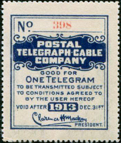 USA Postal Tel-Cable 1912 - One Telegram - 714