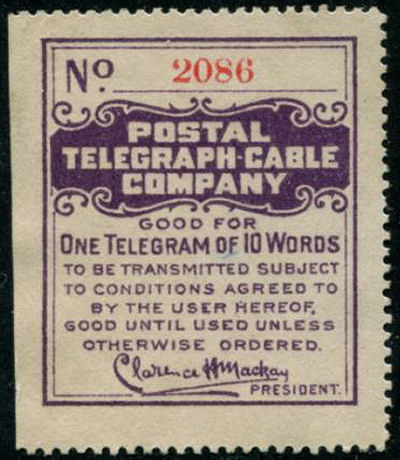 USA Postal Tel-Cable 1914 - One Telegram of 10 words- 2086