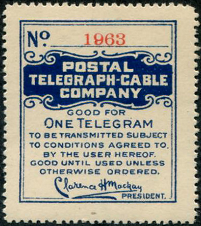 USA Postal Tel-Cable 1914 - One Telegram - missing spurs