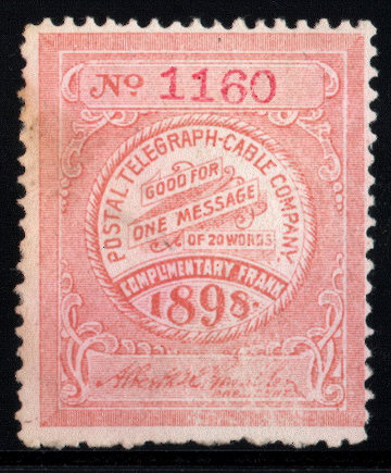 USA Postal Tel-Cable 1898 Frank H24