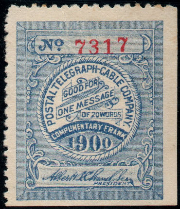 USA Postal Tel-Cable 1900 Frank H26 - 7317