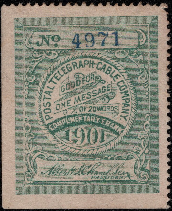 USA Postal Tel-Cable 1901-4971 Frank