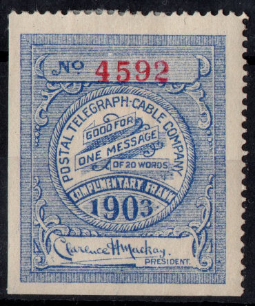 USA Postal Tel-Cable 1903 Frank