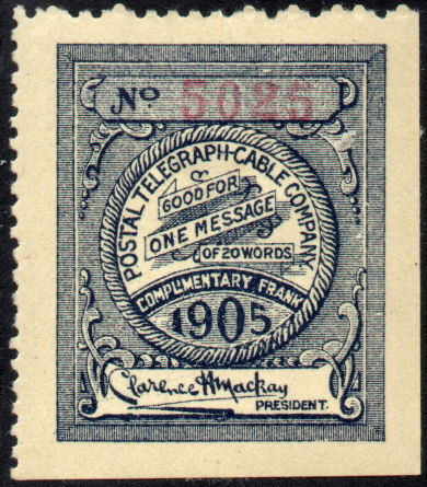 USA Postal Tel-Cable 1905 Frank
