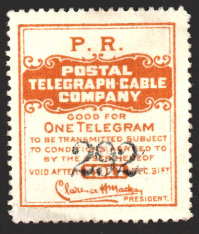 USA Postal Tel-Cable 1911 - PR