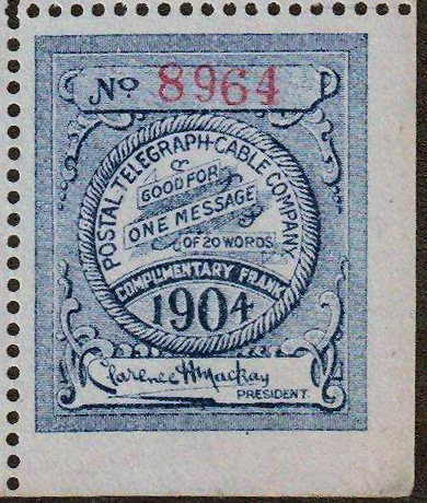 USA Postal Tel-Cable 1904 Frank