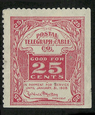 USA Postal Tel-Cable 1907 25c