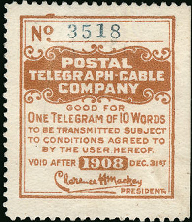 USA Postal Tel-Cable 1908 - H40
