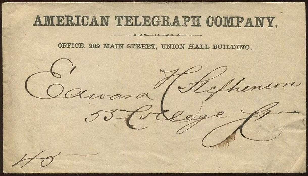 American Telegraph Co. envelope - 1865