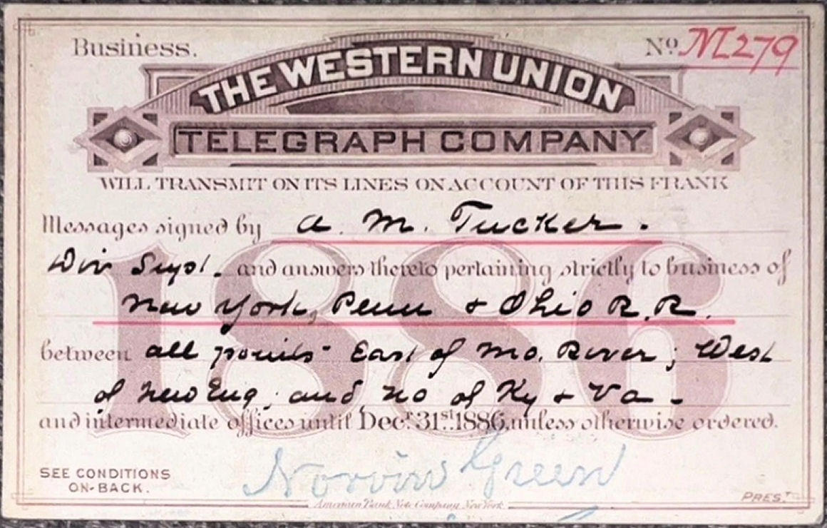 Western Union Business Frank 1886