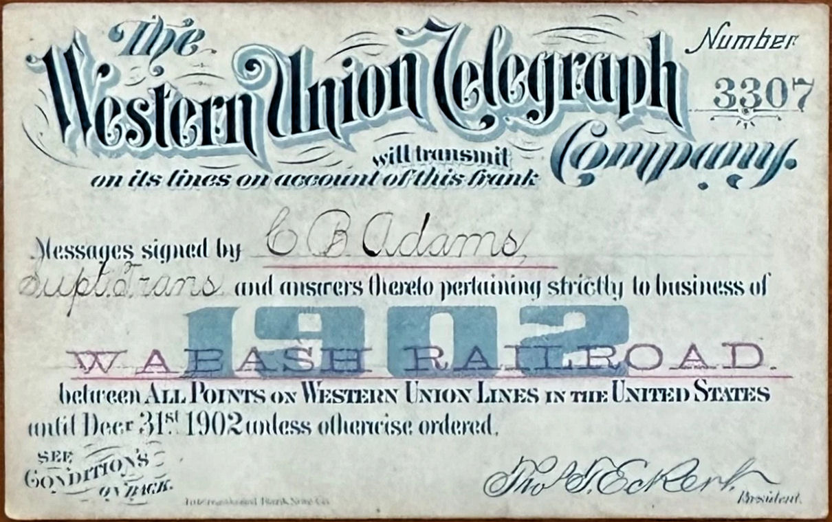 Western Union Business Frank 1902