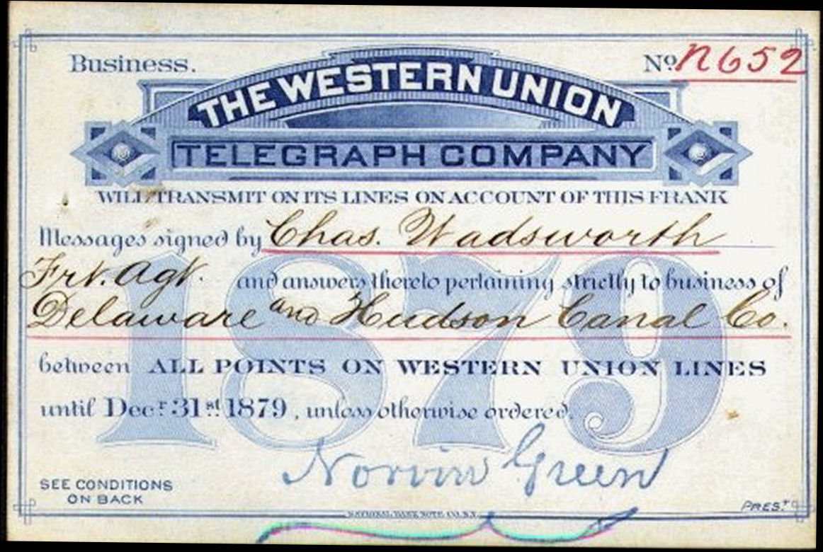 Western Union Business Frank 1879 front