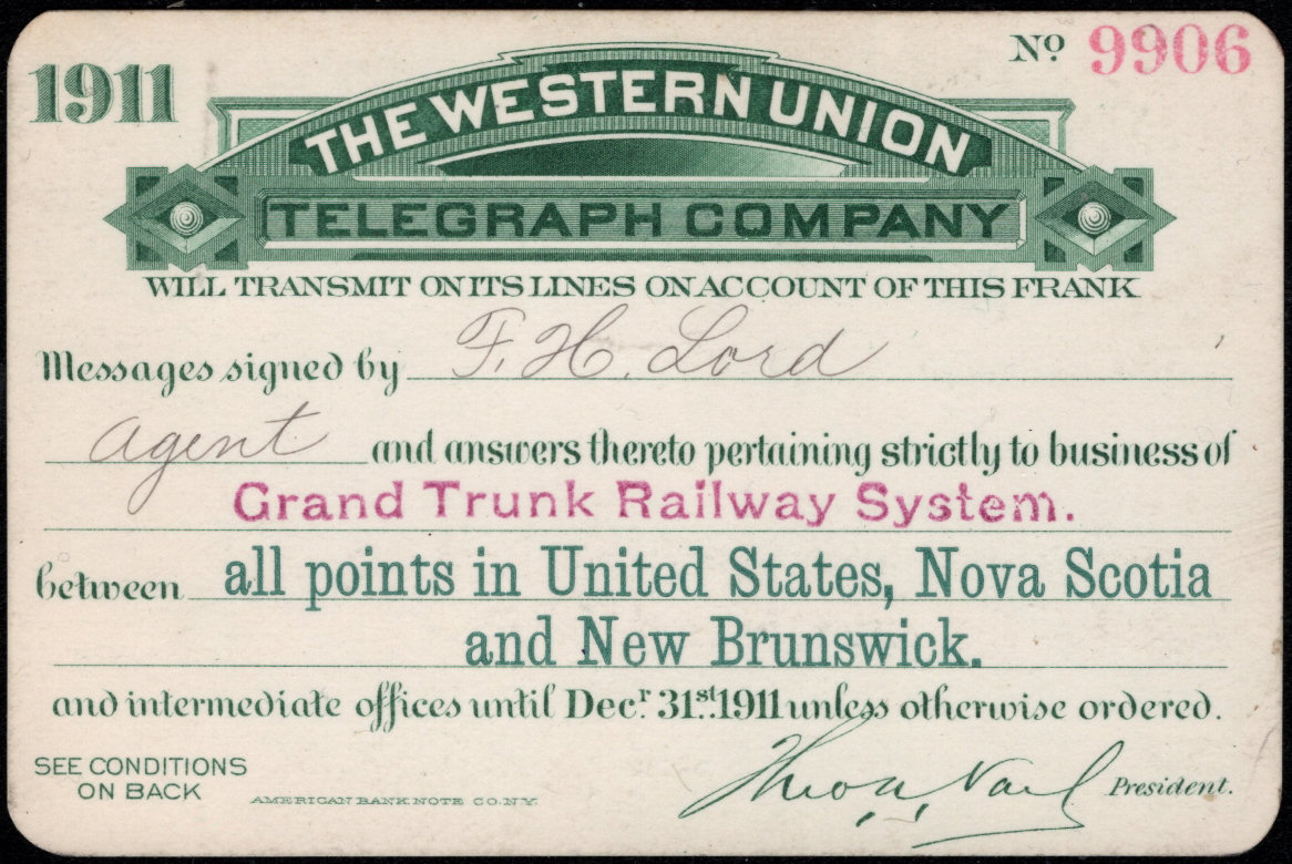 Western Union Business Frank 1911T2 - front