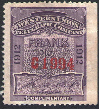 Western Union 1912, RH48 - C