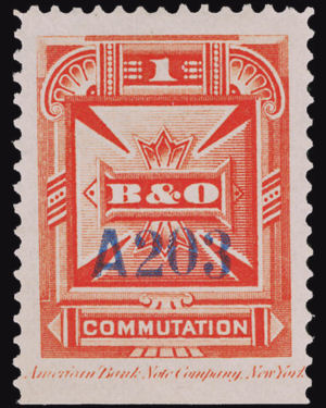 USA B&O Prepayment RH5c letter A