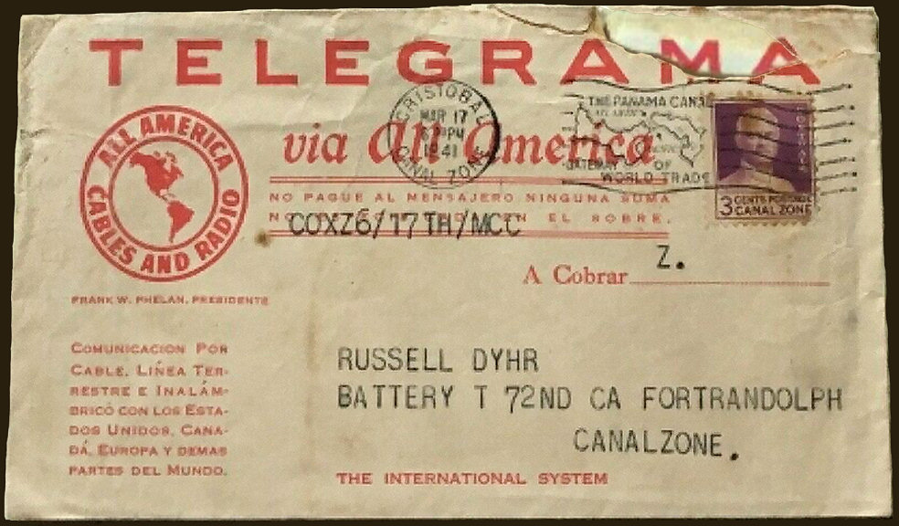 Panama envelope of 1941