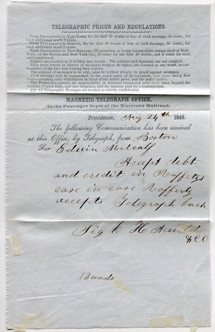 Washington City contents of 1849