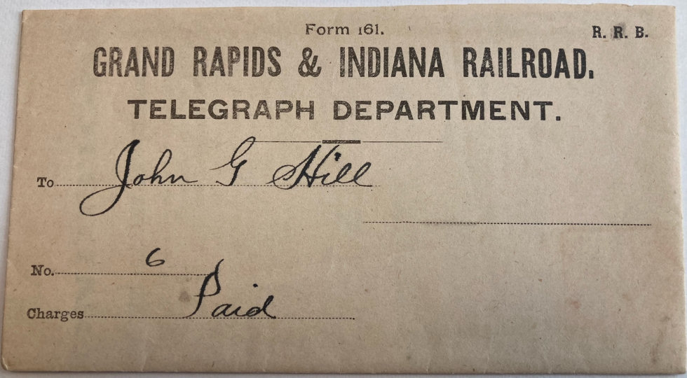 Grand Rapids & Indiana envelope