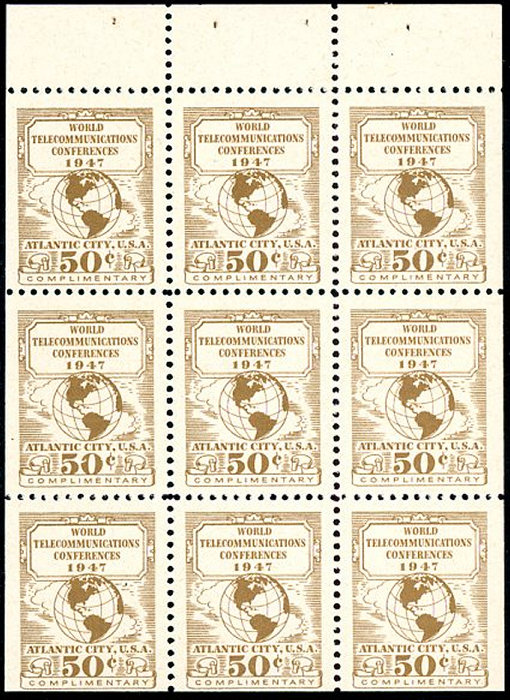 TCRC 1947, 50c booklet pane