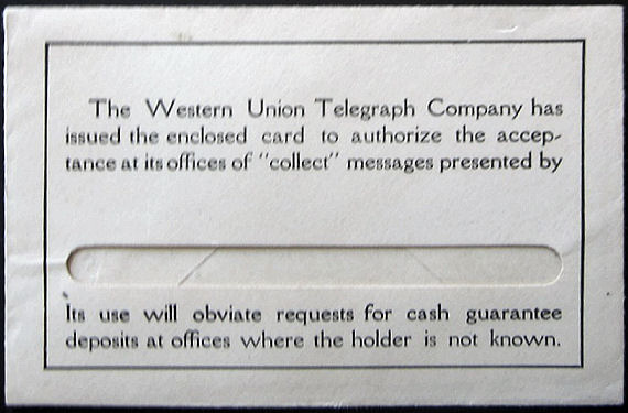 Collect Authorization 1929 envelope - front