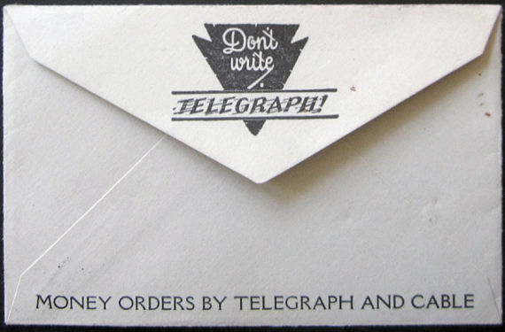 Collect Authorization 1929 envelope - back