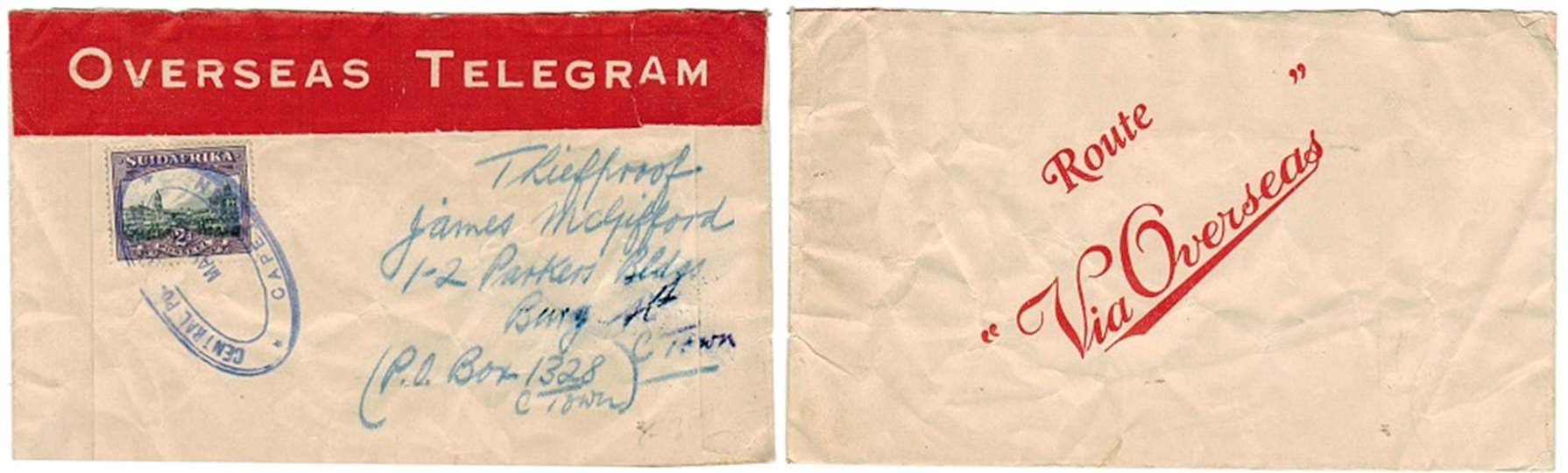 Overseas envelope of May 1931