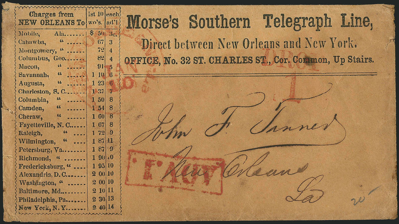 Morse's Southern Telegraph - New Orleans
